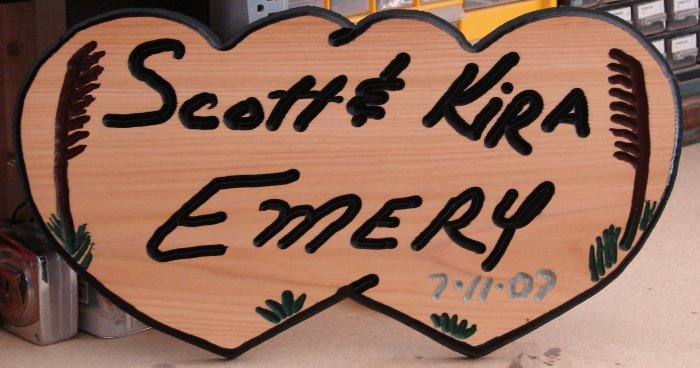 Double Heart Wedding Sign