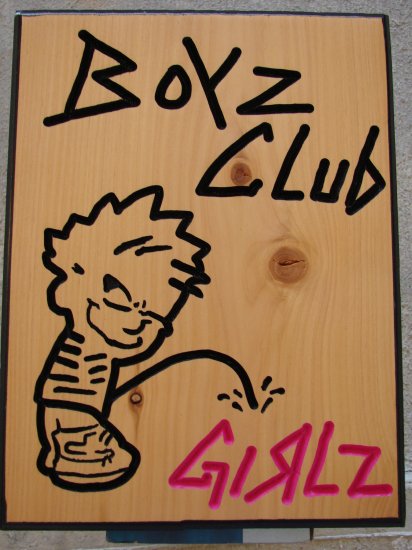 Boyz Club Wood Sign