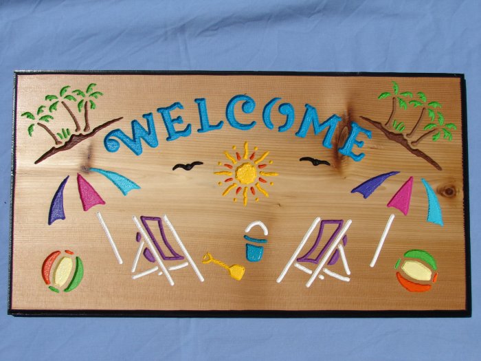 Beach Welcome Sign