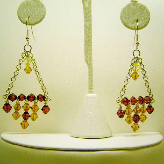 Handcrafted Chandelier Earrings Glass Beads