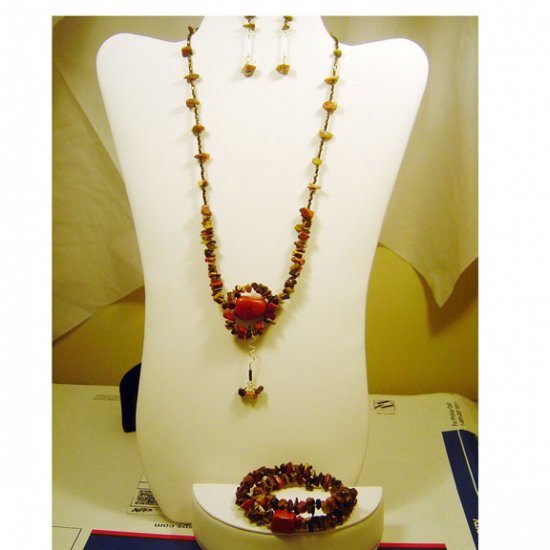 Handcrafted and Designed Necklace, Earrings and Bracelet