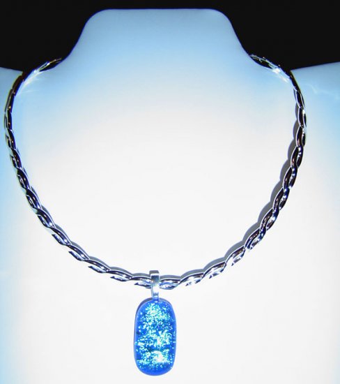 Blue Dichroic Glass with Choker