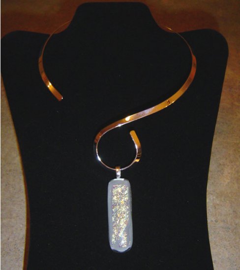White Dichroic Glass with Choker