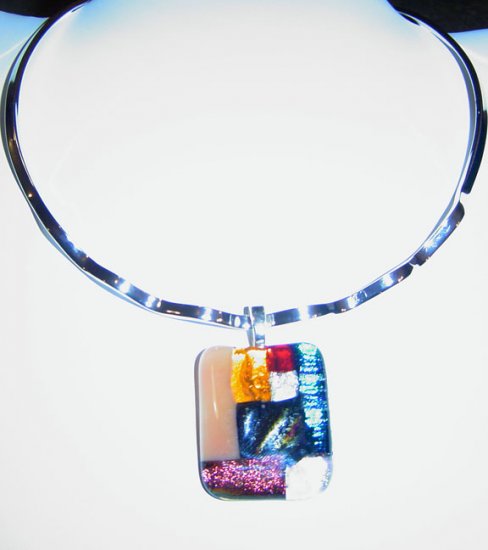 Assorted Colors Dichroic Glass with Choker