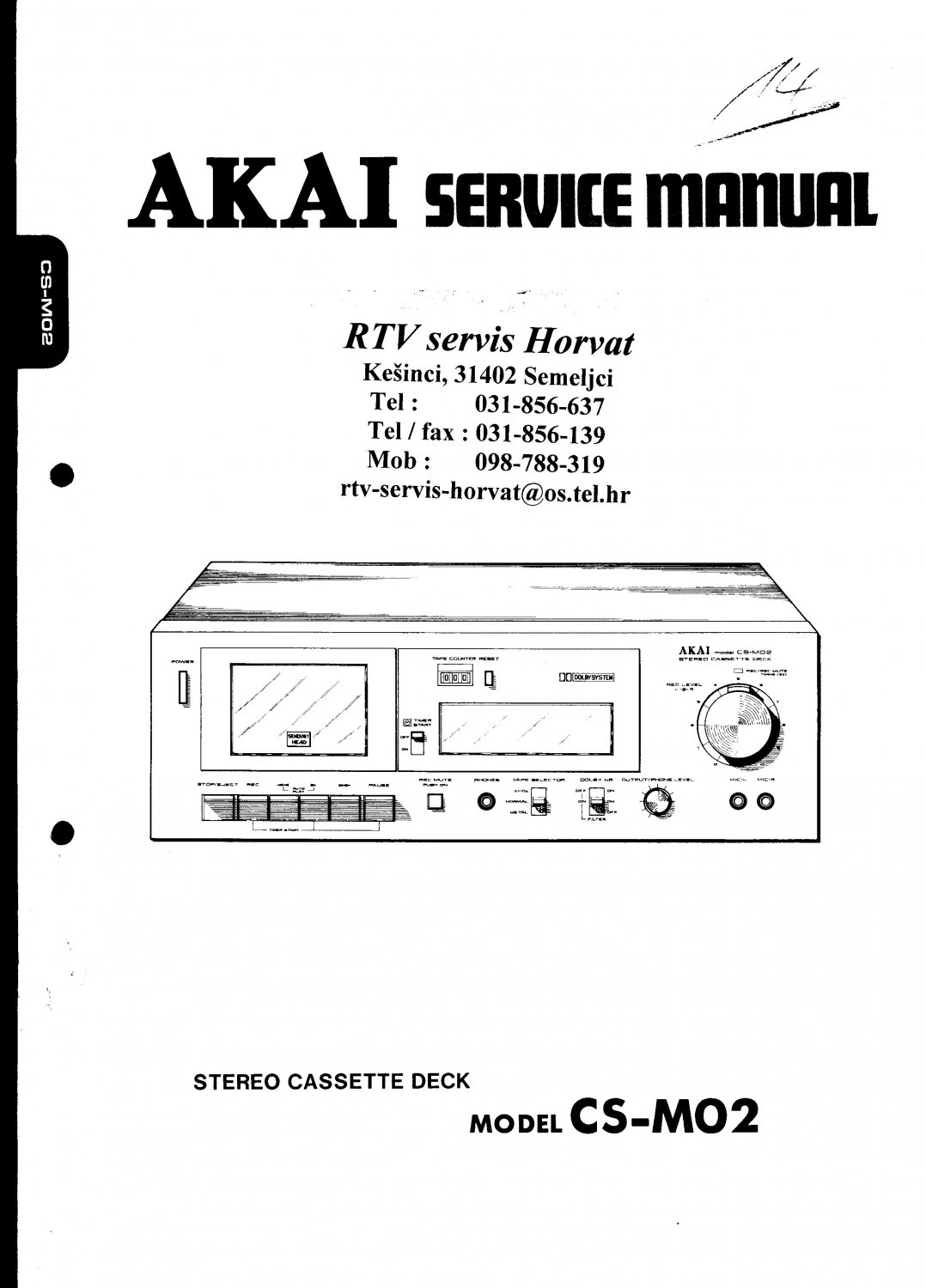 90506 92214 91594 91809 78260 91290. akai csm02 audio equipment service  manual ...