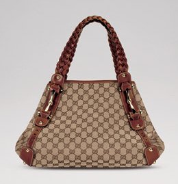 GUCCI 137621 "PELHAM" MEDIUM SHOULDER BAG / BROWN