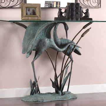 Brass Crane Table