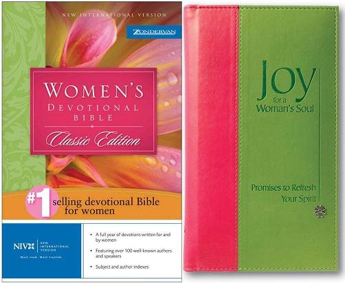 Womens Devotional Bible And Joy For A Womens Soul Bible And Gift Book Set
