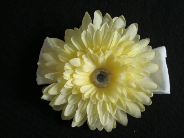 Sophia/Yellow boutique flower headband