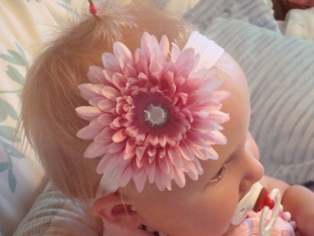 Sophia/Pink boutique flower headband