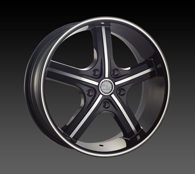 22" U2 55 Wheels Rim 22x9.5 Machine Black 5x115
