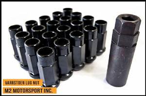 Varrstoen Vt48 Lug Nuts 12x1.5mm Extended Open Black