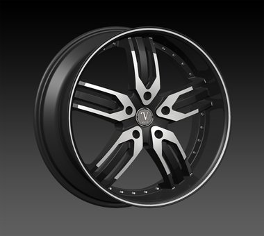 22" Velocity VW125 Wheels Rim 22x9 Machine Black 5x127