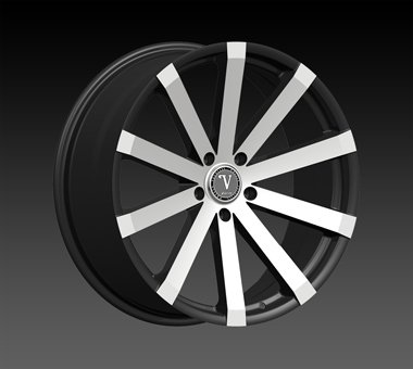 22" Velocity VW12 Wheels Rim 22x9 Machine Black 5x120