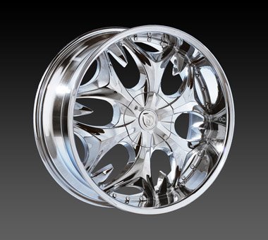 17" Borghini Wheels BW3 Chrome Rim 17x7 Offset 35 Chrome 5x108+114.3