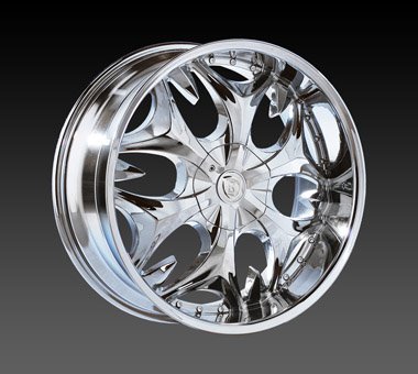 20" Borghini Wheels BW3 Chrome Rim 20x7.5 Offset 35 Chrome 4x100+114.3