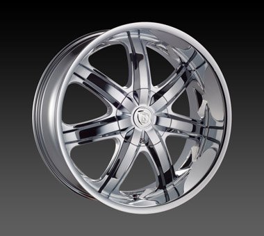 24" Borghini Wheels BW7 Chrome Rim 24x10 Offset 13 Chrome 5x127+135