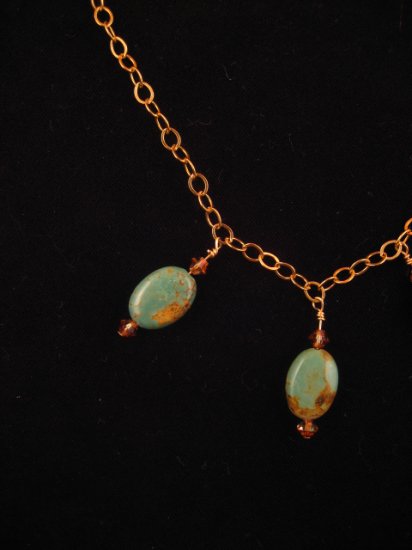Chinese Turquoise Gold Necklace : DMD1032