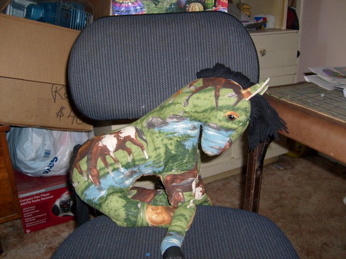 handcrafted stuffed horse