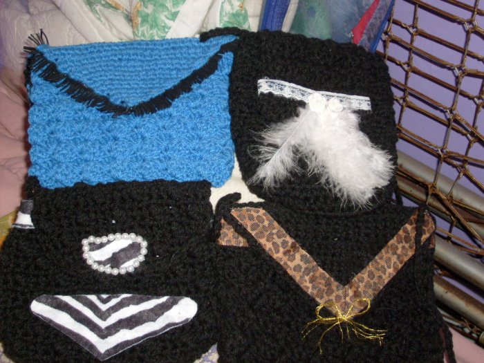 crocheted purses