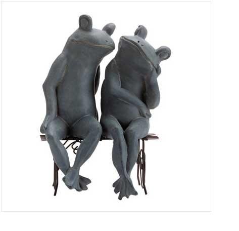 Loving Frogs On Bench