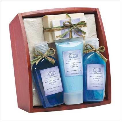 Lavender & Sage Bath Set On Tray