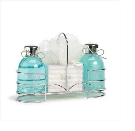Spa Bottles Set-wire Caddy
