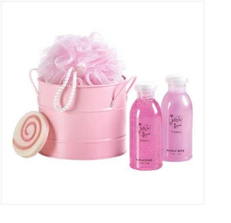 Jessie B Pink Bath Bucket Set