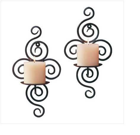 Scrollwork Candle Sconces