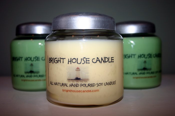 16 OZ Glass Jar Soy Candle With Metal Lid