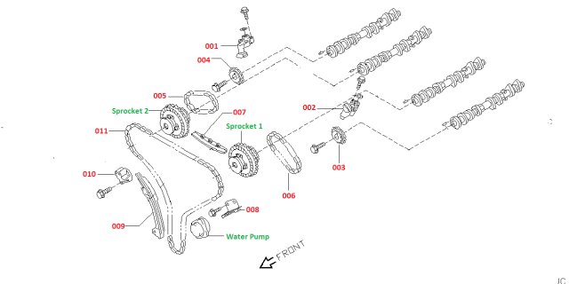 Nissan Skyline - Genuine VQ25DD VQ30DD 250GT 300GT Timing Chain Kit