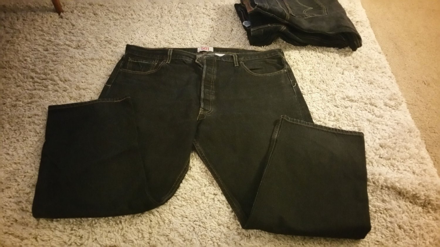 Levi's 501 40x30 Button Fly Jeans - Black