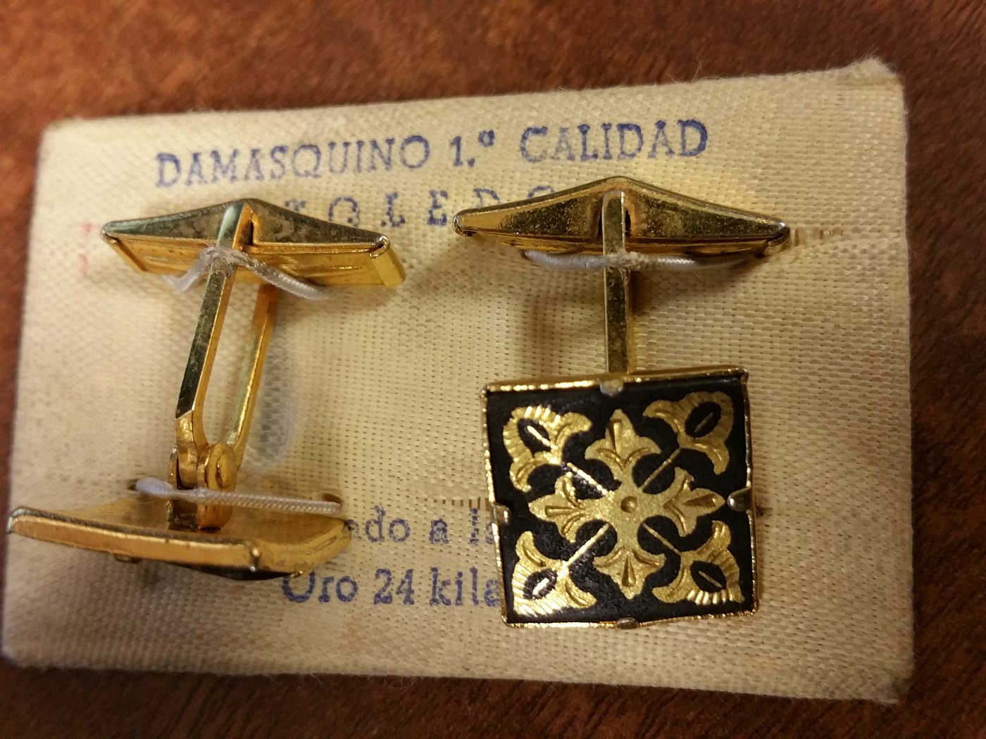 Vintage Cufflinks Damasquino Toledo - Damascene