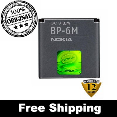 Original Nokia 6280 6288 9300 9300i N73 N77 N93 BP6M BP-6M Battery