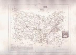 OISE BEAUVAIS FRANCE 1835 Antique Atlas Map Cartography
