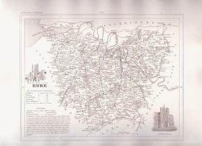 EURE FRANCE 1835 Antique Atlas Map Maps Cartography