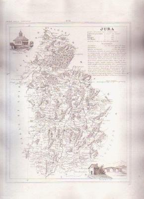 JURA FRANCE 1835 Antique Atlas Map Maps Cartography