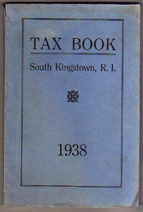 1938 SOUTH KINGSTOWN RI TAX BOOK Directory genealogy