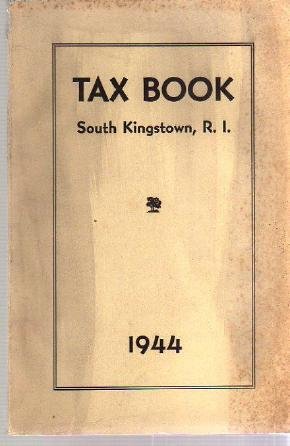 1944 SOUTH KINGSTOWN RI TAX BOOK Directory genealogy