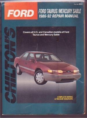 FORD TAURUS MERCURY SABLE 86-92 CHILTON'S REPAIR MANUAL
