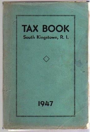 1947 SOUTH KINGSTOWN RI TAX BOOK Directory genealogy