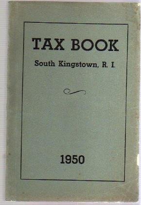 1950 SOUTH KINGSTOWN RI TAX BOOK Directory genealogy