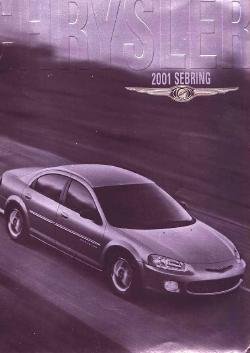 2001 CHRYSLER SEBRING CAR AUTO DEALER SALES BROCHURE