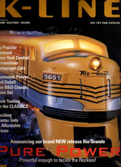 K-LINE 1997 Toy Fair Edition Electric Toy RR Model Trains Catalog