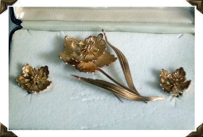 GORGEOUS Giovanni Italian Brooch/Earring Set