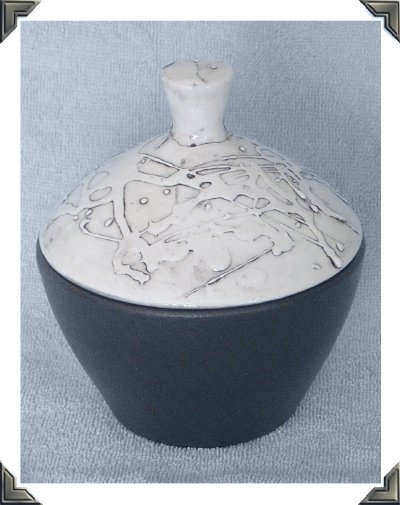 Cleminson's Black & White Mid Century Modern Covered Dish