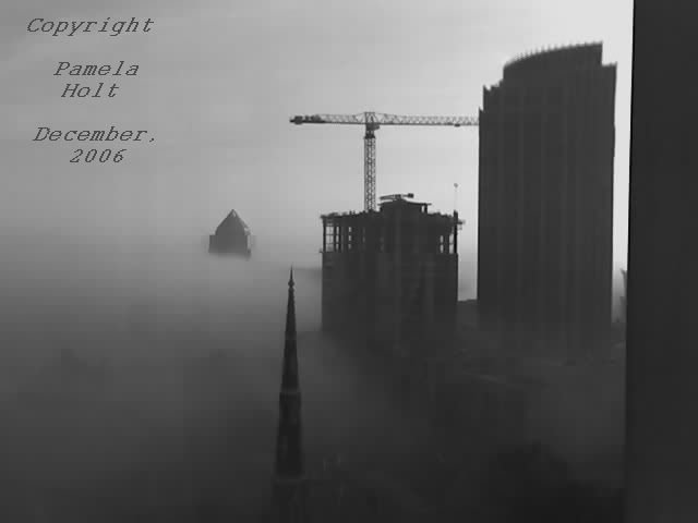 Charlotte Foggy Buildings