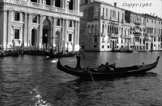 Rowing Away, Venice, Italy