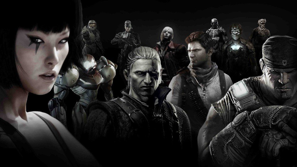Few Game Chars Looking Poster 35"