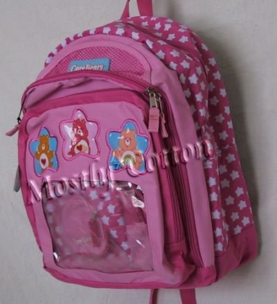 CARE BEARS Pink BACKPACK School Book Bag BONUS Zipper Bags NwT New With Tags